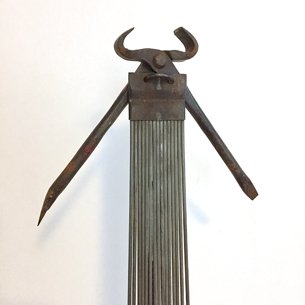 Metal assemblage sculpture