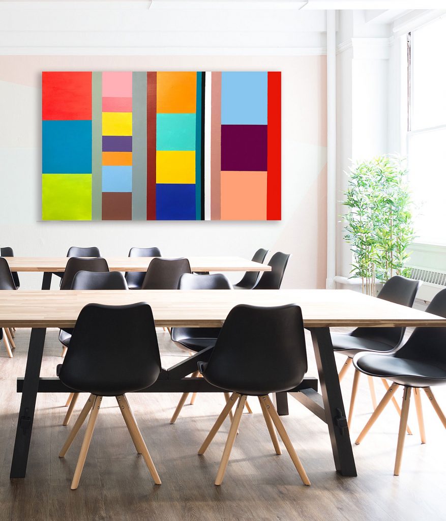 Geometric abstract painting